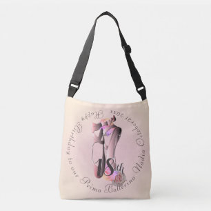 Ballerina Toe Shoes Medallion Custom Event Crossbody Bag