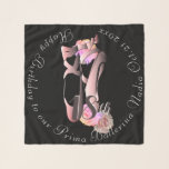 Ballerina Toe Shoes Medallion Custom Event Scarf<br><div class="desc">She's a ballerina,  so of course she's goin' places,  so what better gift than an elegant scarf in pretty graphic toe shoes and roses showing off what she most loves to do?!</div>