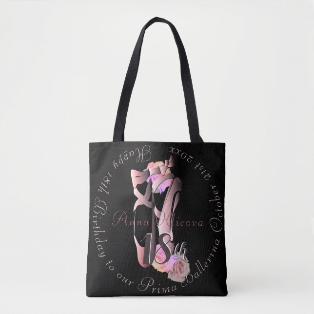 Ballerina Toe Shoes Medallion Your Event Tote Bag (Front)