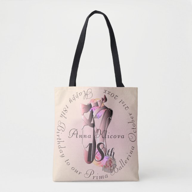 Ballerina Toe Shoes Medallion Your Event Tote Bag (Front)