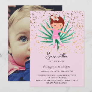 Ballerina Tropical Sparkle Invitation