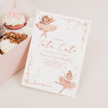 Ballerina Tutu 2nd Birthday Invitation