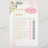 Ballerina Tutu Baby Shower Mummy or Daddy