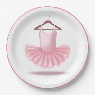 Ballerina Tutu Ballet Pink Girly Elegant Glam Paper Plate