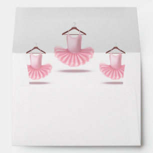 Ballerina Tutu Ballet Pink Girly Elegant Pretty Envelope
