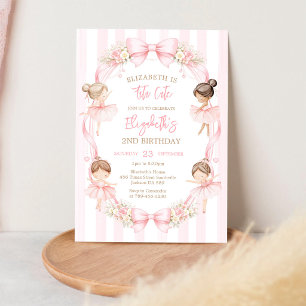 Ballerina Tutu Cute Pink Ballet Girl Birthday  Invitation
