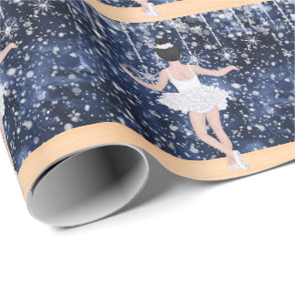 Ballerina Waltz of the Snowflakes Ballet Winter Wrapping Paper
