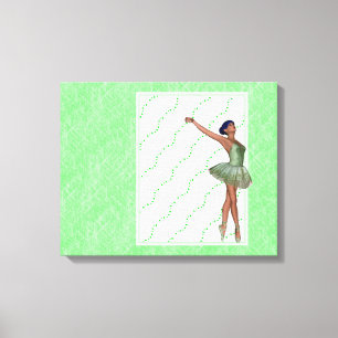 Ballerina Wap Around Art Canvas Print
