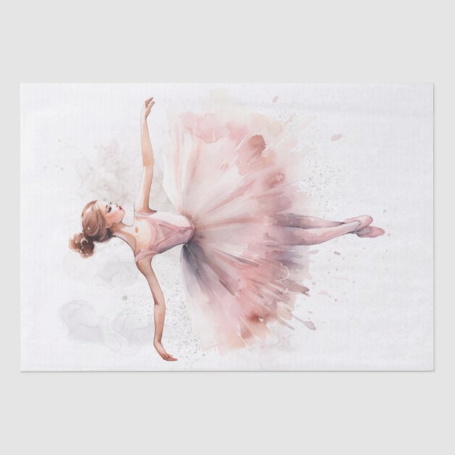 Ballerina Watercolor Tissue Paper (Front)