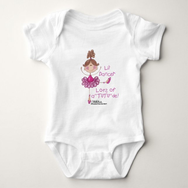 Ballerina with ATUTUde Baby Bodysuit (Front)