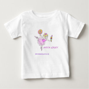 Ballerina with custom name baby T-Shirt