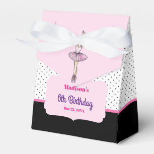 Ballerina with Pink Dress Birthday Party Favour Box