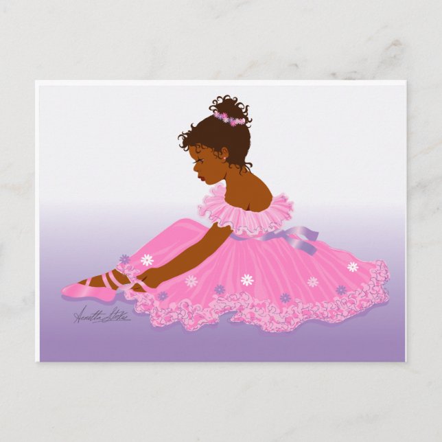 ballerina with signature postcard (Front)