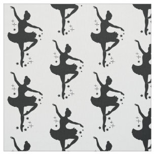 Ballerina with Stars in Silhouette Fabric