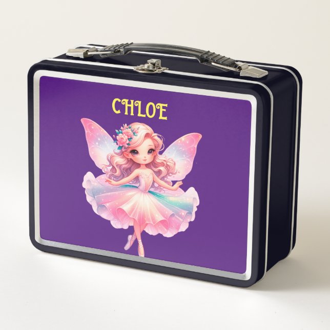 Ballerina with wings  metal lunch box (Front)
