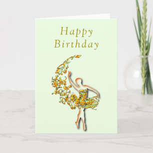 Ballerina Woman Ballet Dancer Birthday Card
