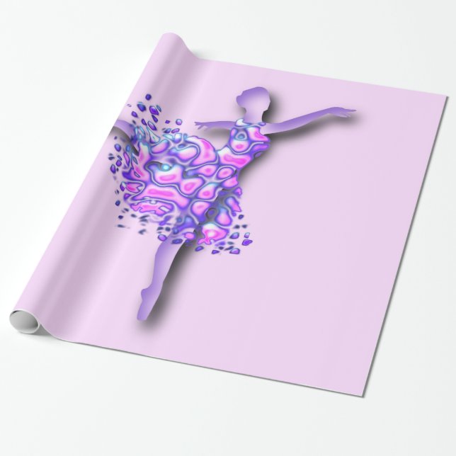 Ballerina Wrapping Paper Ballet Dancer Woman (Unrolled)