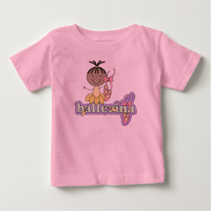 Ballerina - Yellow African American Baby T-Shirt