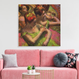 Ballerinas Adjusting Their Dresses (Edgar Degas) Canvas Print