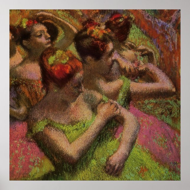 Ballerinas Adjusting Their Dresses (Edgar Degas) Poster (Front)