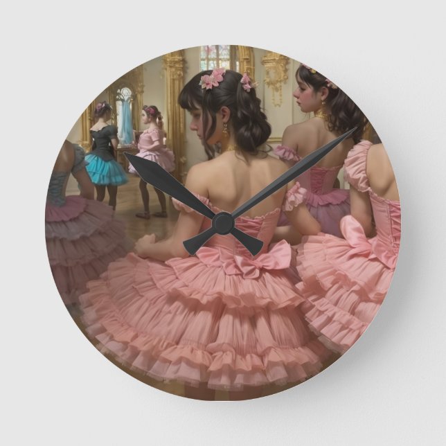 Ballerinas in a large rococo-style room round clock (Front)