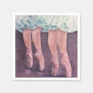 BALLERINAS IN BLUE PAPER NAPKINS