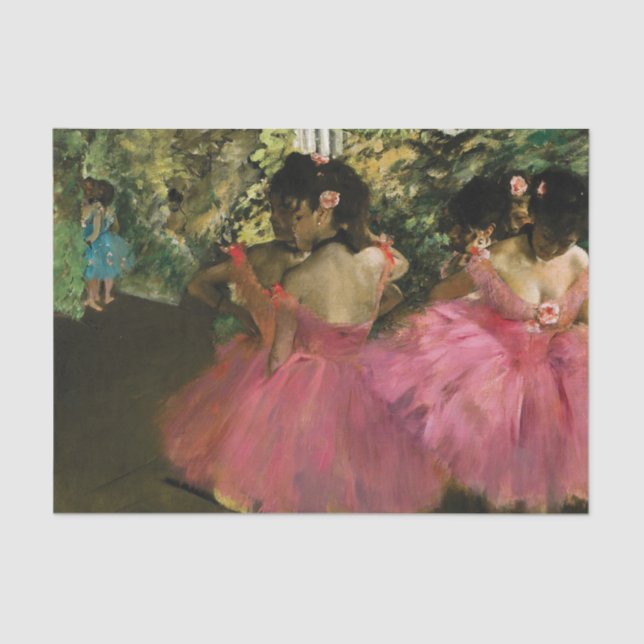 Ballerinas in Pink by Edgar Degas     Tissue Paper (Front)