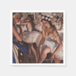 Ballerinas in the Dressing Room (by Serebriakova) Napkin
