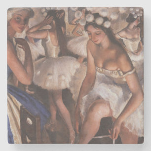 Ballerinas in the Dressing Room (by Serebriakova) Stone Coaster