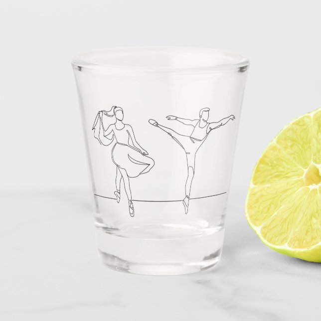 Ballerinas Shot Glass (Front)