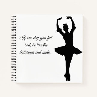 Ballerinas square notebook