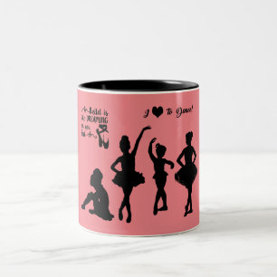 Ballerina's two toned coffee mug. Two-Tone coffee mug