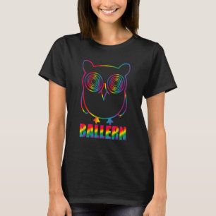 Ballern Eule Hardstyle Edm Music Rave Techno T-Shirt