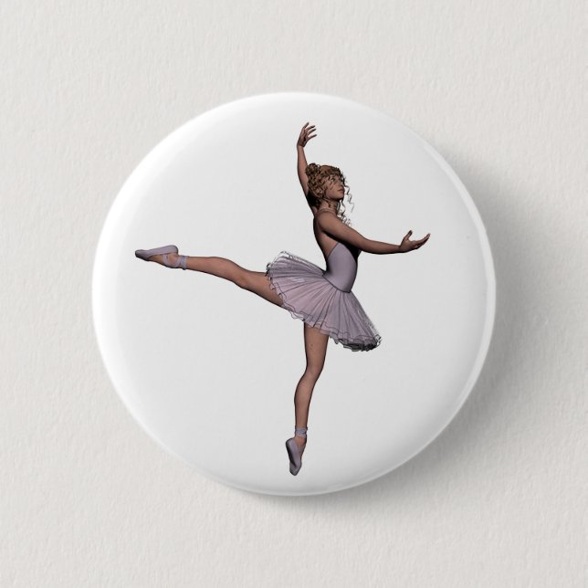 Ballet 6 Cm Round Badge (Front)