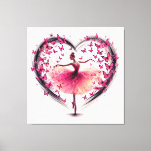 Ballet and Butterflies Canvas Print
