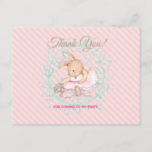 Ballet Animals AquaBallet Animals Aqua Thank You Postcard