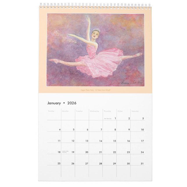 Ballet Art Calendar (Jan 2026)