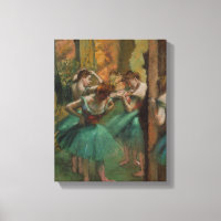Ballet Artwork Dancers Pink and Green Edgar Degas