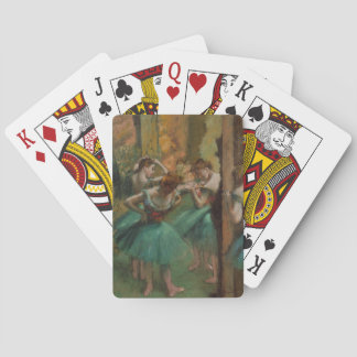 Ballet Artwork Dancers Pink and Green Edgar Degas Playing Cards
