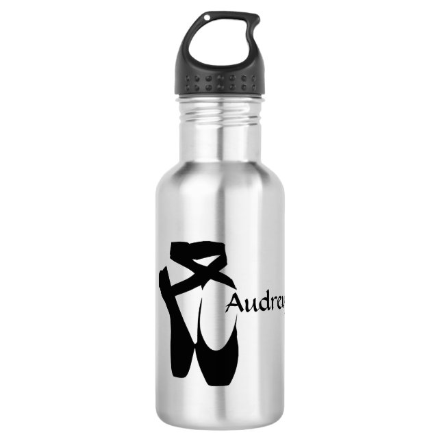 Ballet Ballerina Black Pointe Custom  18oz 532 Ml Water Bottle (Front)
