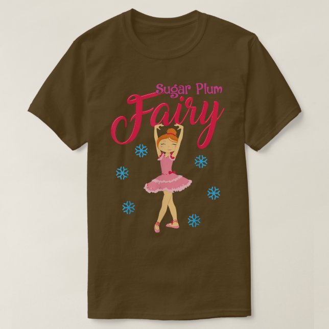 Ballet Ballerina Dance Christmas Sugar Plum Fairy  T-Shirt (Design Front)