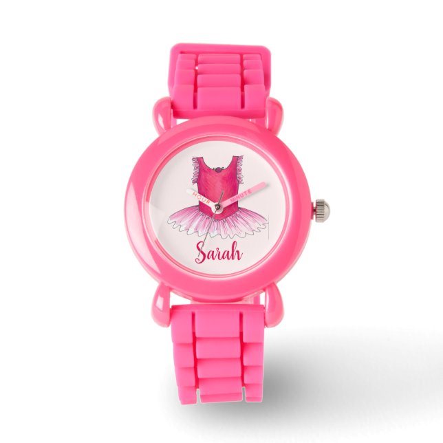 Ballet Ballerina Dance Tutu Personalised Watch (Front)