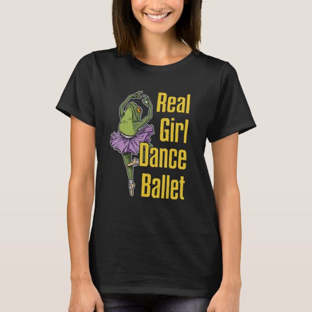 Ballet Ballerina Dancer Ballet Dance Costumes Frog T-Shirt (Front)