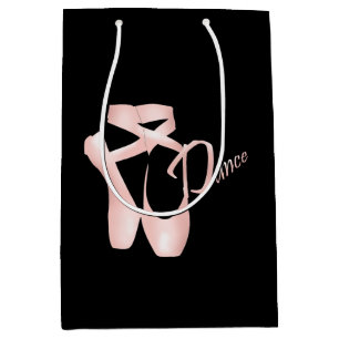 Ballet Ballerina Pink Pointe Shoes Dance MGB Medium Gift Bag