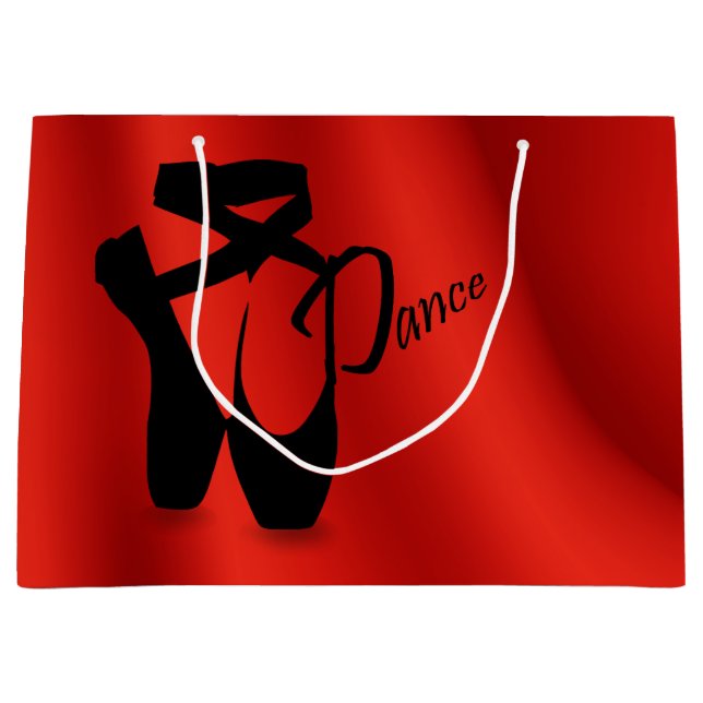 Ballet Ballerina Pointe Shoes Dance LG Gift Bag (Front)