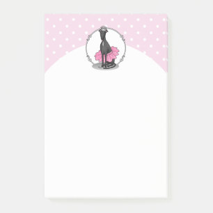 Ballet Ballerina Princess Greyhound Dog (black) Post-it Notes