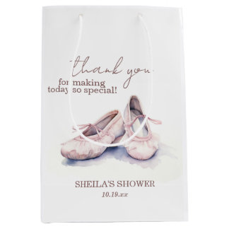 Ballet Ballerina Shoes Medium Gift Bag