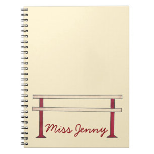 Ballet Barre Dance Teacher Personalised Ballerina Spiral Notebook