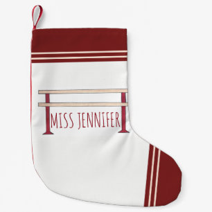 Ballet Barre Dance Teacher Studio Ballerina Small Christmas Stocking