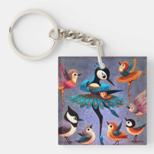 Ballet Birds Key Ring